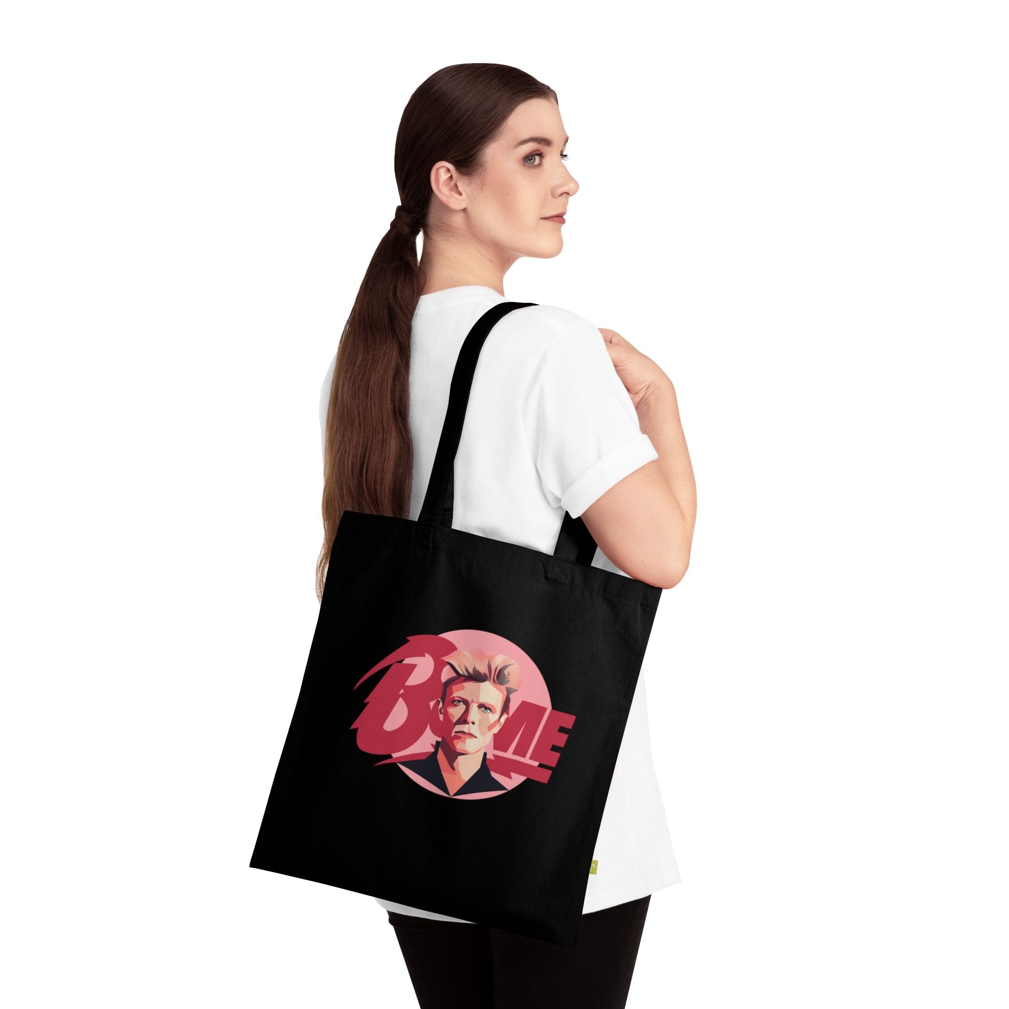 Bowie - Stoffbeutel, Einkaufstasche aus Bio-Baumwolle, umweltfreundliches Geschenk, Stoffbeutel mit Totenkopfmotiv, Tasche im Boho-Stil secondary image