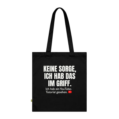 KEINE SORGE ... YouTube Tutorial -  Stoffbeutel, Einkaufstasche aus Bio-Baumwolle, umweltfreundliches Geschenk, Stoffbeutel mit Totenkopfmotiv, Tasche im Boho-Stil
