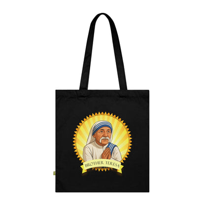 Brother Teresa - Stoffbeutel, Einkaufstasche aus Bio-Baumwolle, umweltfreundliches Geschenk, Stoffbeutel mit Totenkopfmotiv, Tasche im Boho-Stil