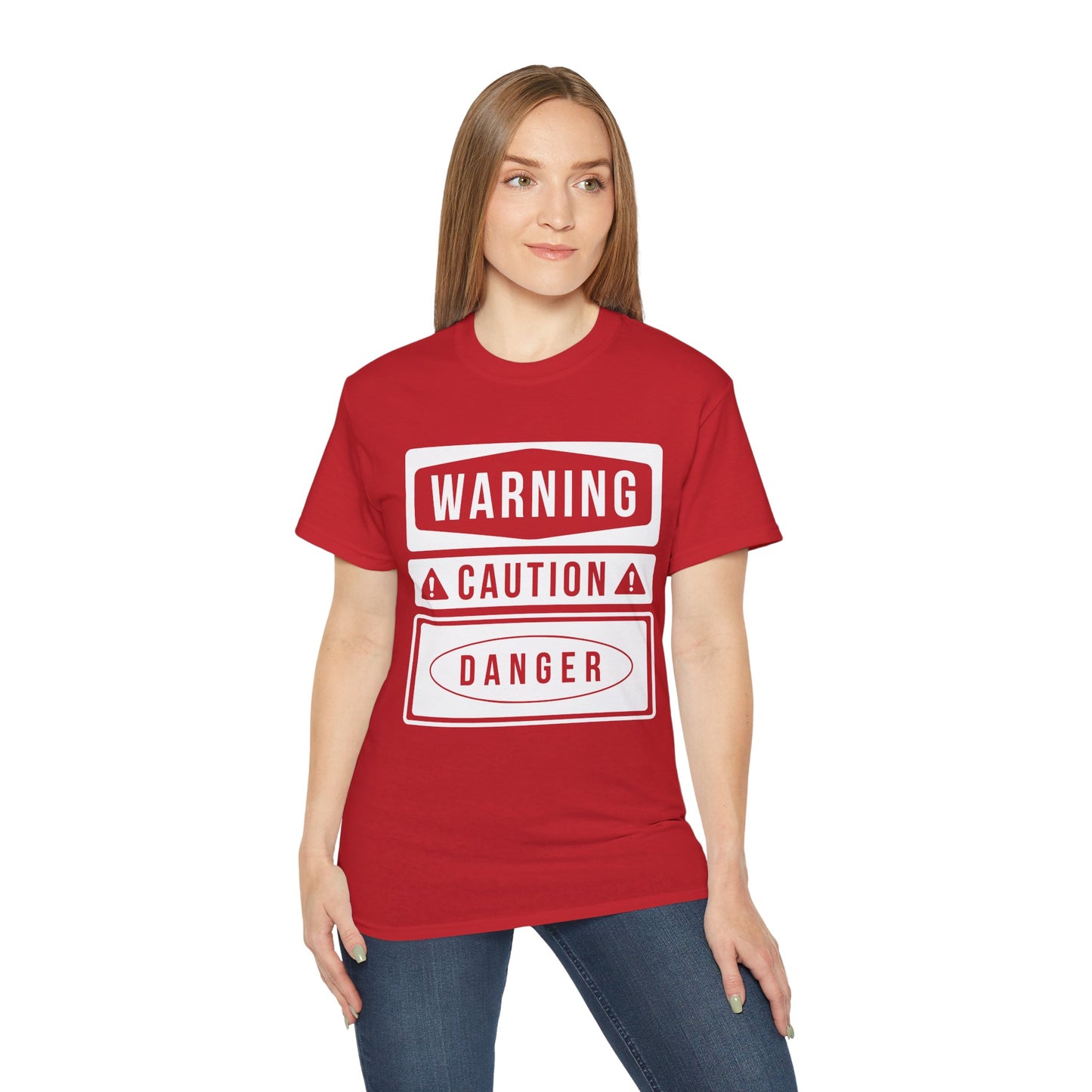 WARNING - T-Shirt | Hochwertig, 100 % Baumwolle, Weich & Bequem mit Rundhalsausschnitt