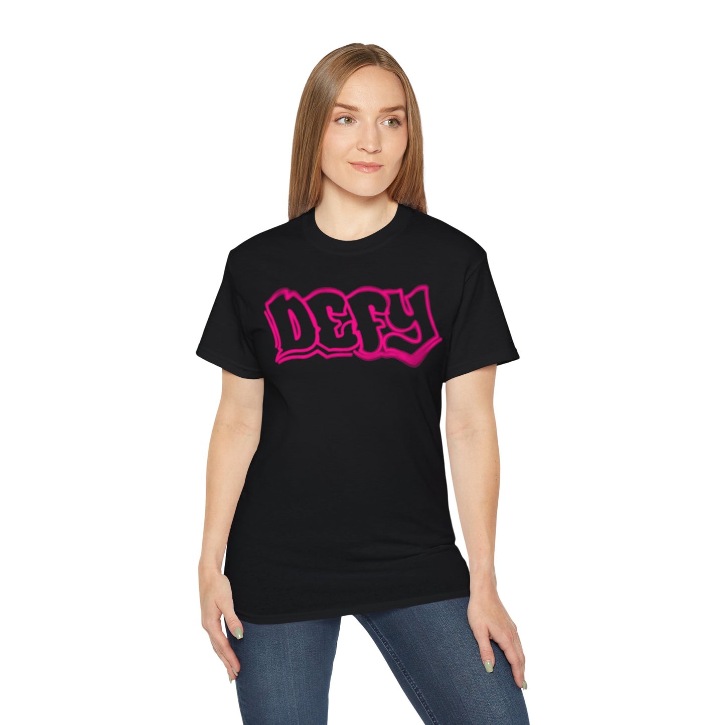 DEFY - T-Shirt | Hochwertig, 100 % Baumwolle, Weich & Bequem mit Rundhalsausschnitt