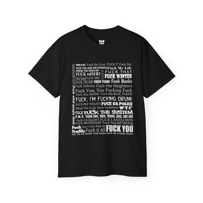 Fuck It All - T-Shirt | Hochwertig, 100 % Baumwolle, Weich & Bequem mit Rundhalsausschnitt