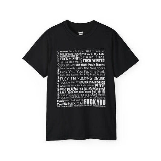 Fuck It All - T-Shirt | Hochwertig, 100 % Baumwolle, Weich & Bequem mit Rundhalsausschnitt