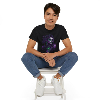 Dia de los Muertos Lila T-Shirt | Hochwertig, 100 % Baumwolle, Weich & Bequem mit Rundhalsausschnitt