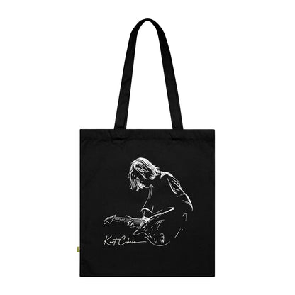 Kurt Cobain - Stoffbeutel, Einkaufstasche aus Bio-Baumwolle, umweltfreundliches Geschenk, Stoffbeutel mit Totenkopfmotiv, Tasche im Boho-Stil