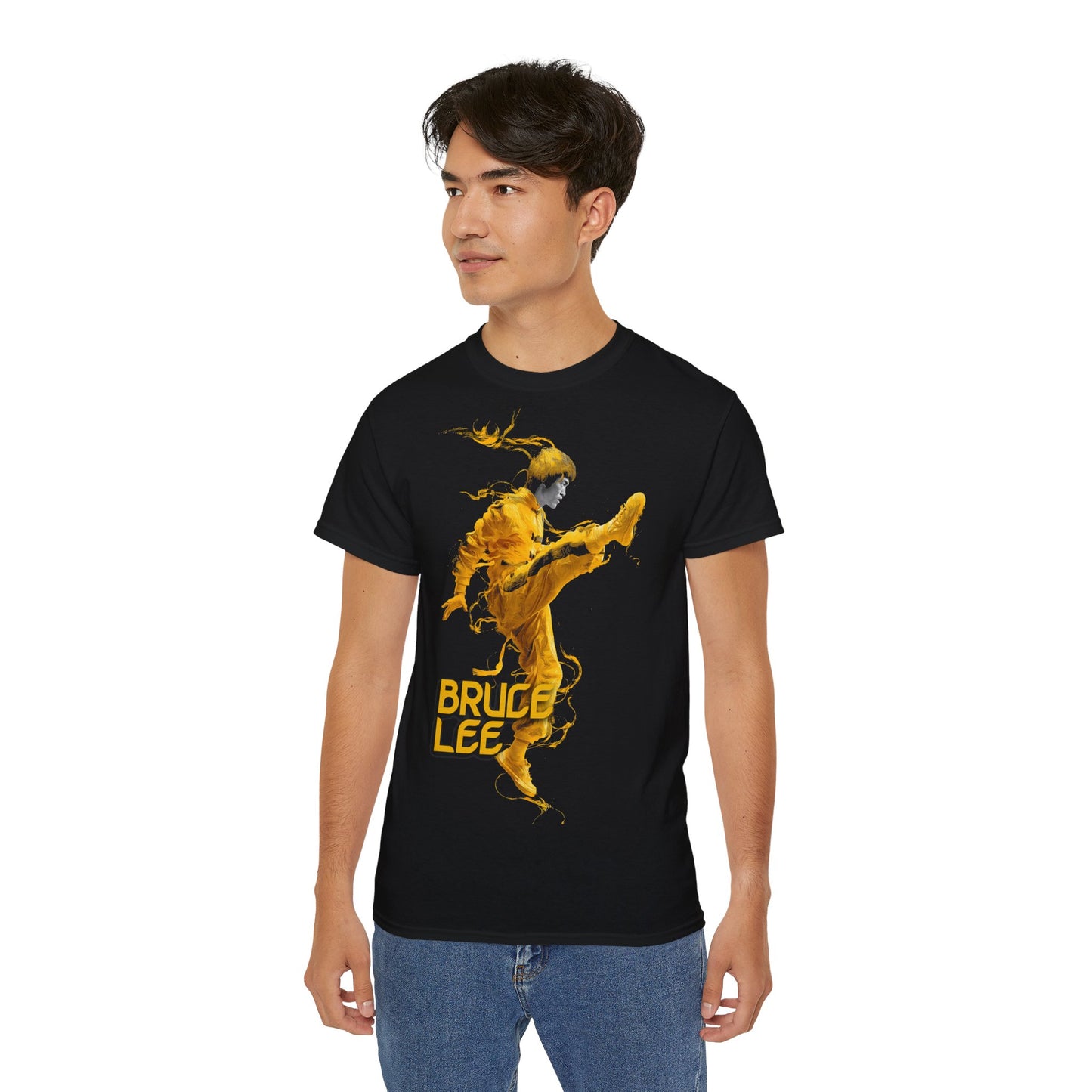 Bruce Lee - T-Shirt | Hochwertig, 100 % Baumwolle, Weich & Bequem mit Rundhalsausschnitt