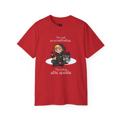 I'm not procrastinating. I'm doing side quests. - T-Shirt | Hochwertig, 100 % Baumwolle, Weich & Bequem mit Rundhalsausschnitt