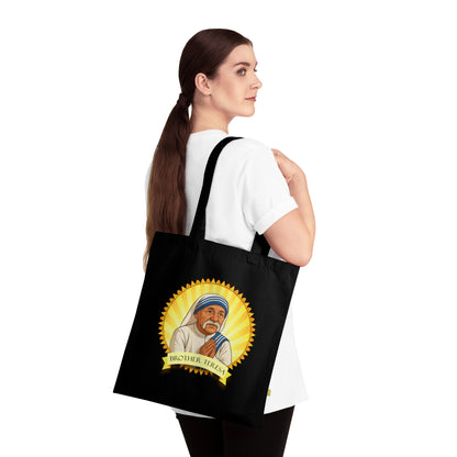 Brother Teresa - Stoffbeutel, Einkaufstasche aus Bio-Baumwolle, umweltfreundliches Geschenk, Stoffbeutel mit Totenkopfmotiv, Tasche im Boho-Stil