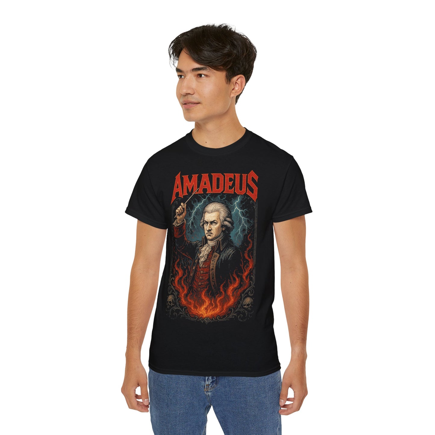 AMADEUS - ROCKS - T-Shirt | Hochwertig, 100 % Baumwolle, Weich & Bequem mit Rundhalsausschnitt