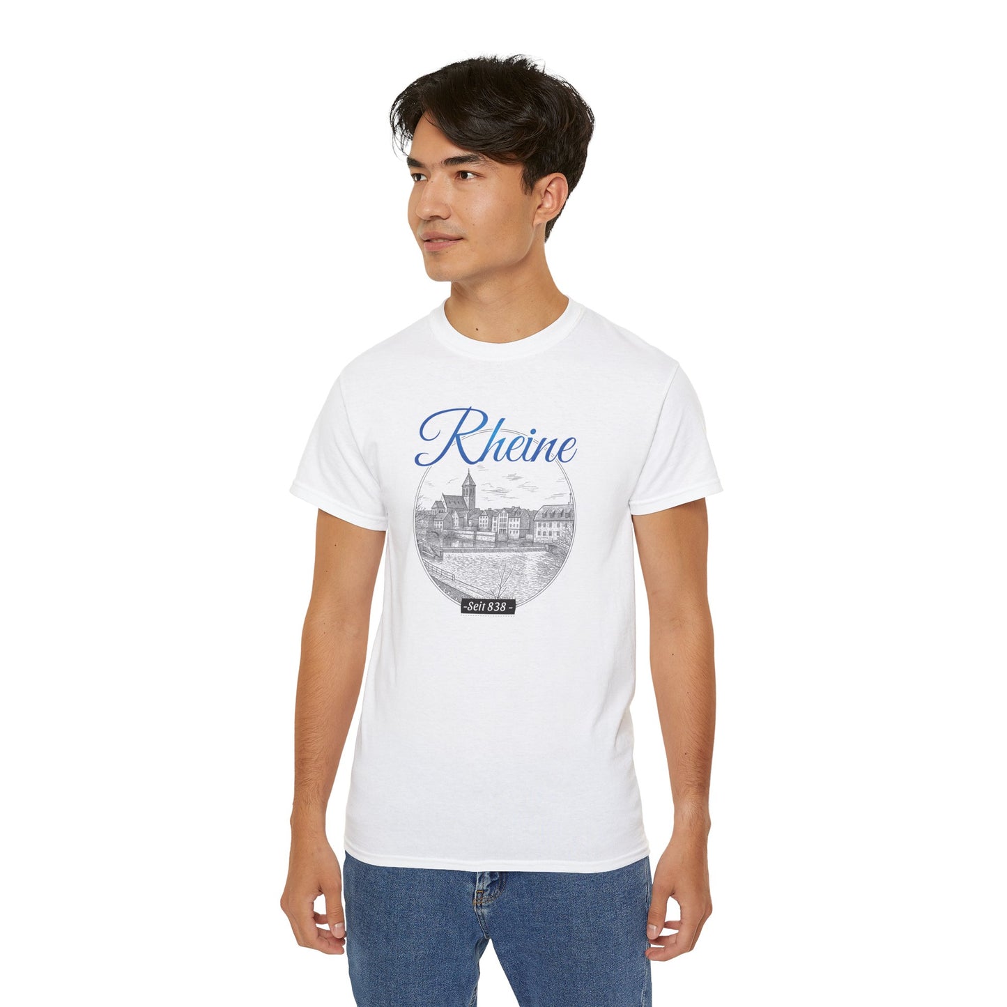 Rheine - T-Shirt | Hochwertig, 100 % Baumwolle, Weich & Bequem mit Rundhalsausschnitt