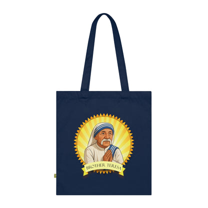 Brother Teresa - Stoffbeutel, Einkaufstasche aus Bio-Baumwolle, umweltfreundliches Geschenk, Stoffbeutel mit Totenkopfmotiv, Tasche im Boho-Stil
