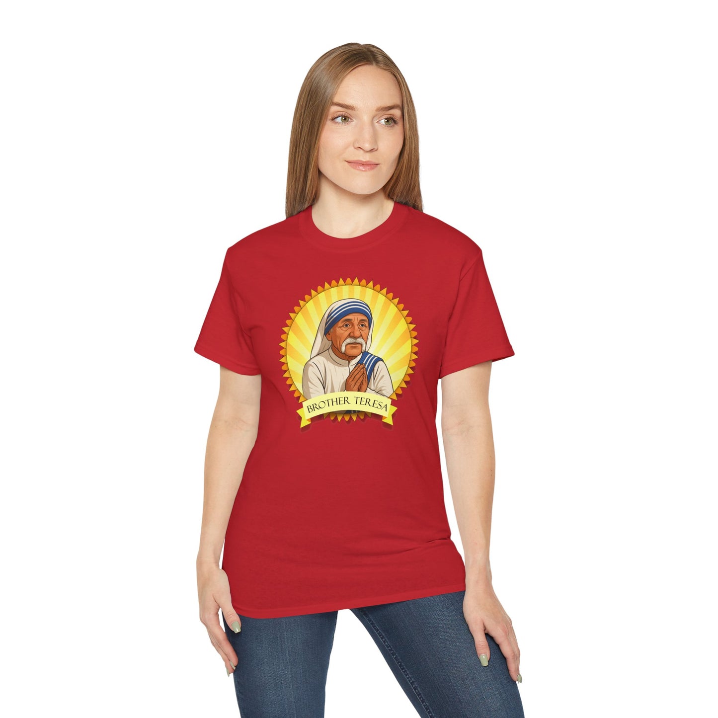 Brother Teresa - T-Shirt | Hochwertig, 100 % Baumwolle, Weich & Bequem mit Rundhalsausschnitt