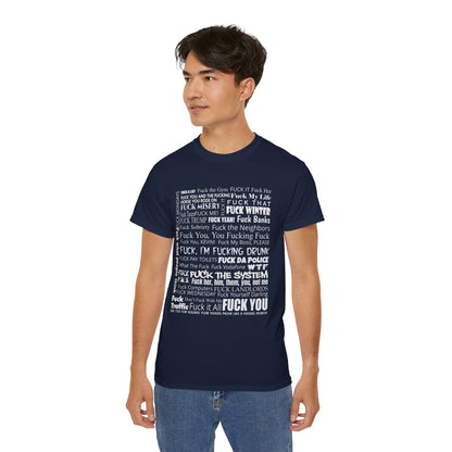 Fuck It All - T-Shirt | Hochwertig, 100 % Baumwolle, Weich & Bequem mit Rundhalsausschnitt