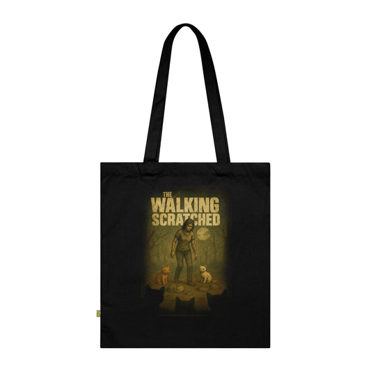 The Walking Scratched - Stoffbeutel, Einkaufstasche aus Bio-Baumwolle, umweltfreundliches Geschenk, Stoffbeutel mit Totenkopfmotiv, Tasche im Boho-Stil
