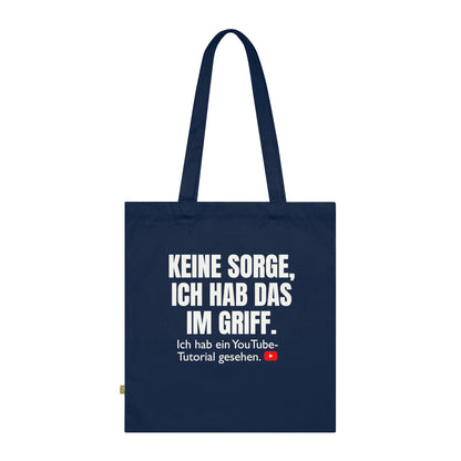 KEINE SORGE ... YouTube Tutorial -  Stoffbeutel, Einkaufstasche aus Bio-Baumwolle, umweltfreundliches Geschenk, Stoffbeutel mit Totenkopfmotiv, Tasche im Boho-Stil
