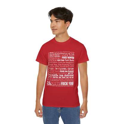 Fuck It All - T-Shirt | Hochwertig, 100 % Baumwolle, Weich & Bequem mit Rundhalsausschnitt