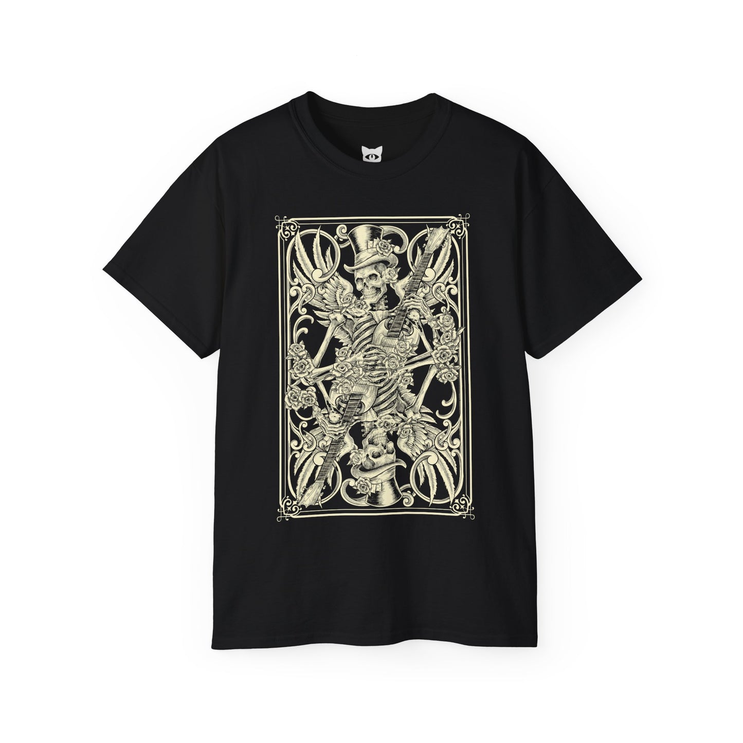 Skeleton Card - T-Shirt | Hochwertig, 100 % Baumwolle, Weich & Bequem mit Rundhalsausschnitt