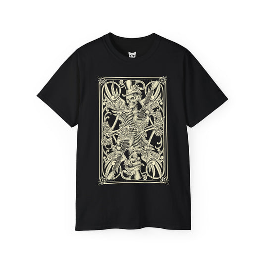Skeleton Card - T-Shirt | Hochwertig, 100 % Baumwolle, Weich & Bequem mit Rundhalsausschnitt