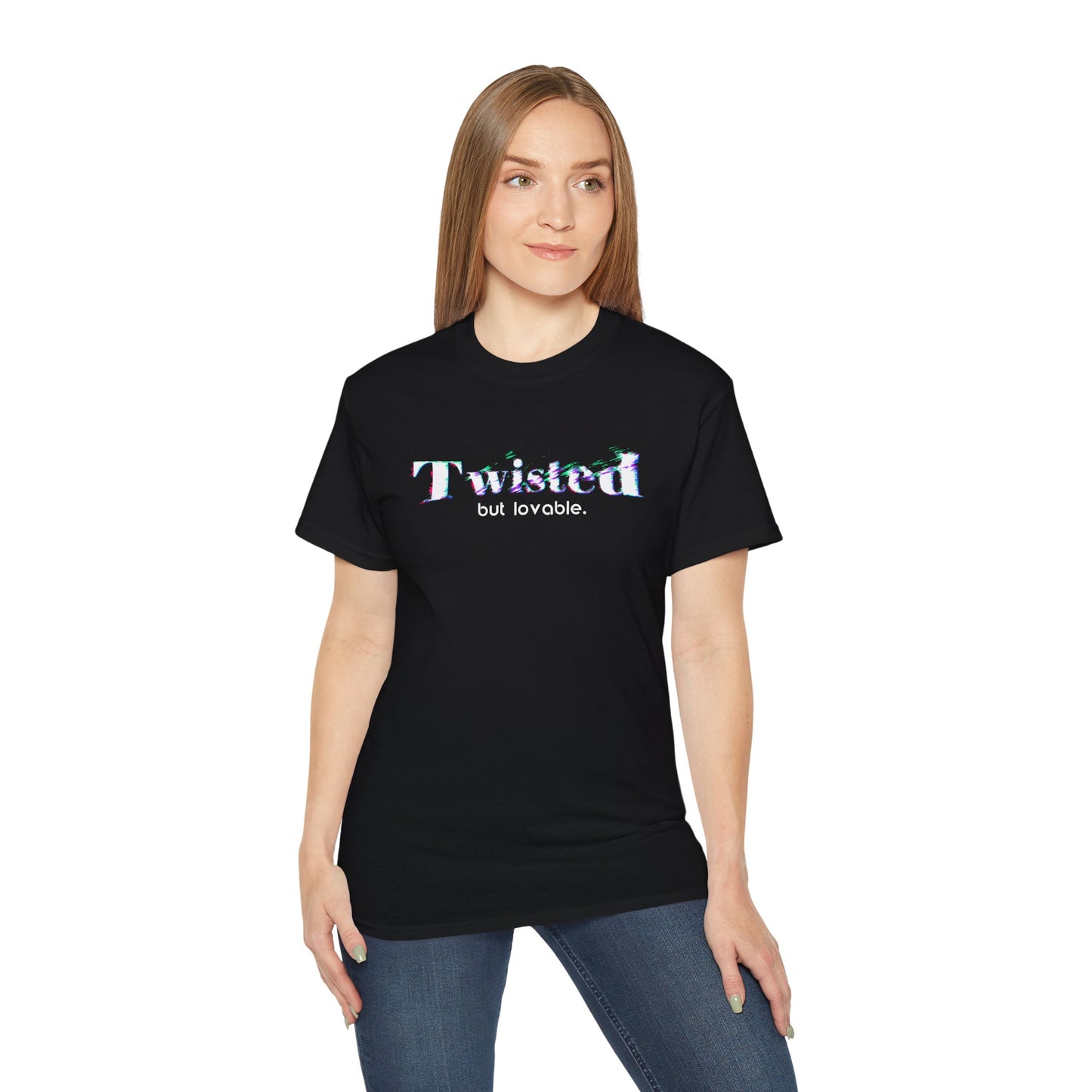 Twisted but lovable - T-Shirt | Hochwertig, 100 % Baumwolle, Weich & Bequem mit Rundhalsausschnitt
