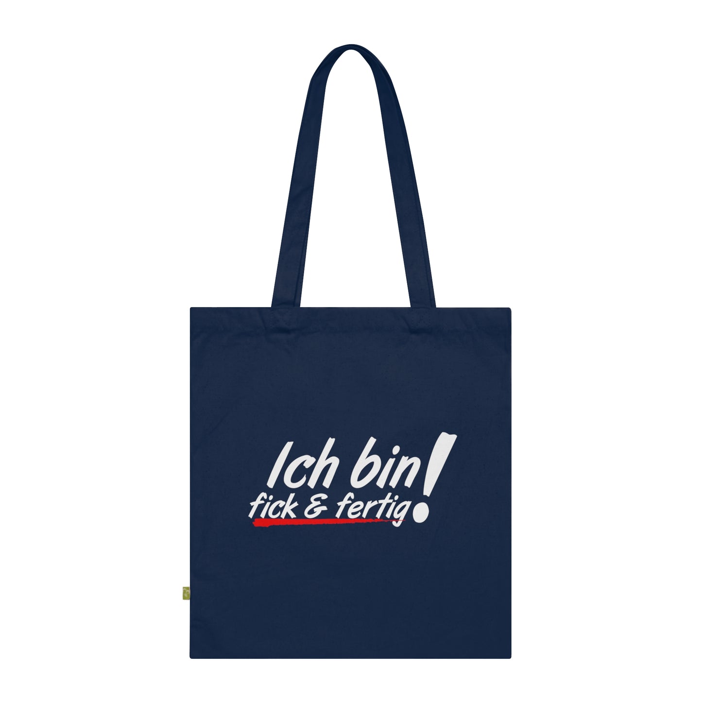 Ich bin fick und fertig! - Stoffbeutel, Einkaufstasche aus Bio-Baumwolle, umweltfreundliches Geschenk, Stoffbeutel mit Totenkopfmotiv, Tasche im Boho-Stil