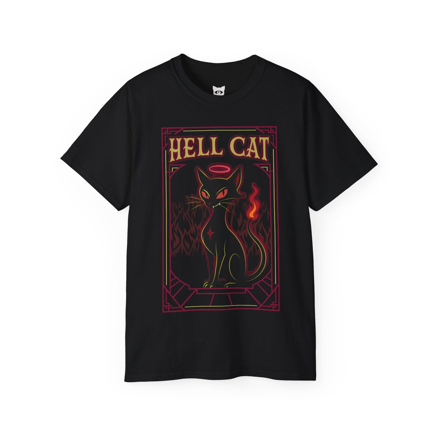 HELL CAT - T-Shirt | Hochwertig, 100 % Baumwolle, Weich & Bequem mit Rundhalsausschnitt