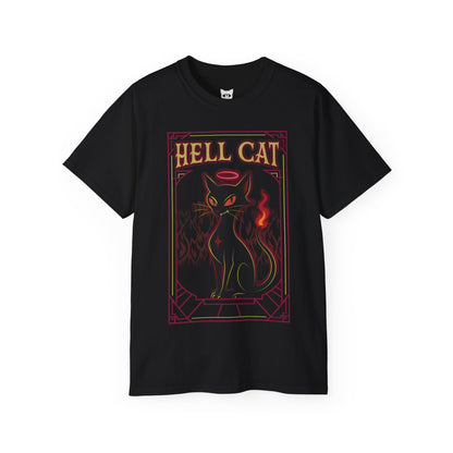 HELL CAT - T-Shirt | Hochwertig, 100 % Baumwolle, Weich & Bequem mit Rundhalsausschnitt