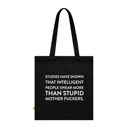Studies have shown... - Stoffbeutel, Einkaufstasche aus Bio-Baumwolle, umweltfreundliches Geschenk, Stoffbeutel mit Totenkopfmotiv, Tasche im Boho-Stil