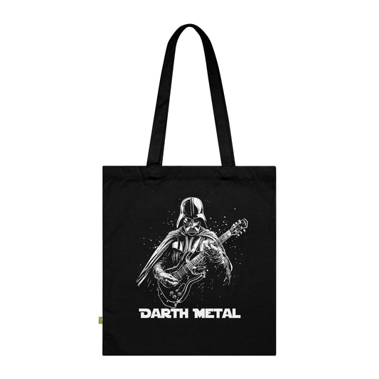 Darth Metal - Stoffbeutel, Einkaufstasche aus Bio-Baumwolle, umweltfreundliches Geschenk, Stoffbeutel mit Totenkopfmotiv, Tasche im Boho-Stil