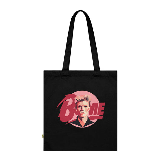 Bowie - Stoffbeutel, Einkaufstasche aus Bio-Baumwolle, umweltfreundliches Geschenk, Stoffbeutel mit Totenkopfmotiv, Tasche im Boho-Stil
