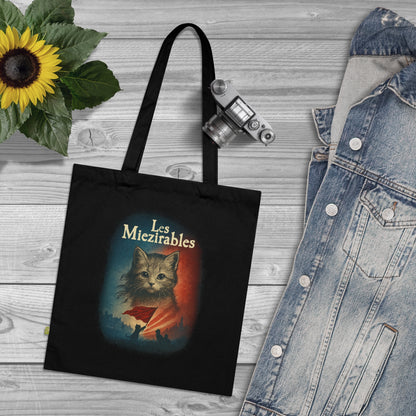 Les Miezirables - Stoffbeutel, Einkaufstasche aus Bio-Baumwolle, umweltfreundliches Geschenk, Stoffbeutel mit Totenkopfmotiv, Tasche im Boho-Stil