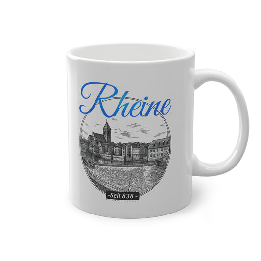Rheine Stadt Mug,  Coffee Cup Gift, Vintage Style, Home Decor, Cozy Beverage