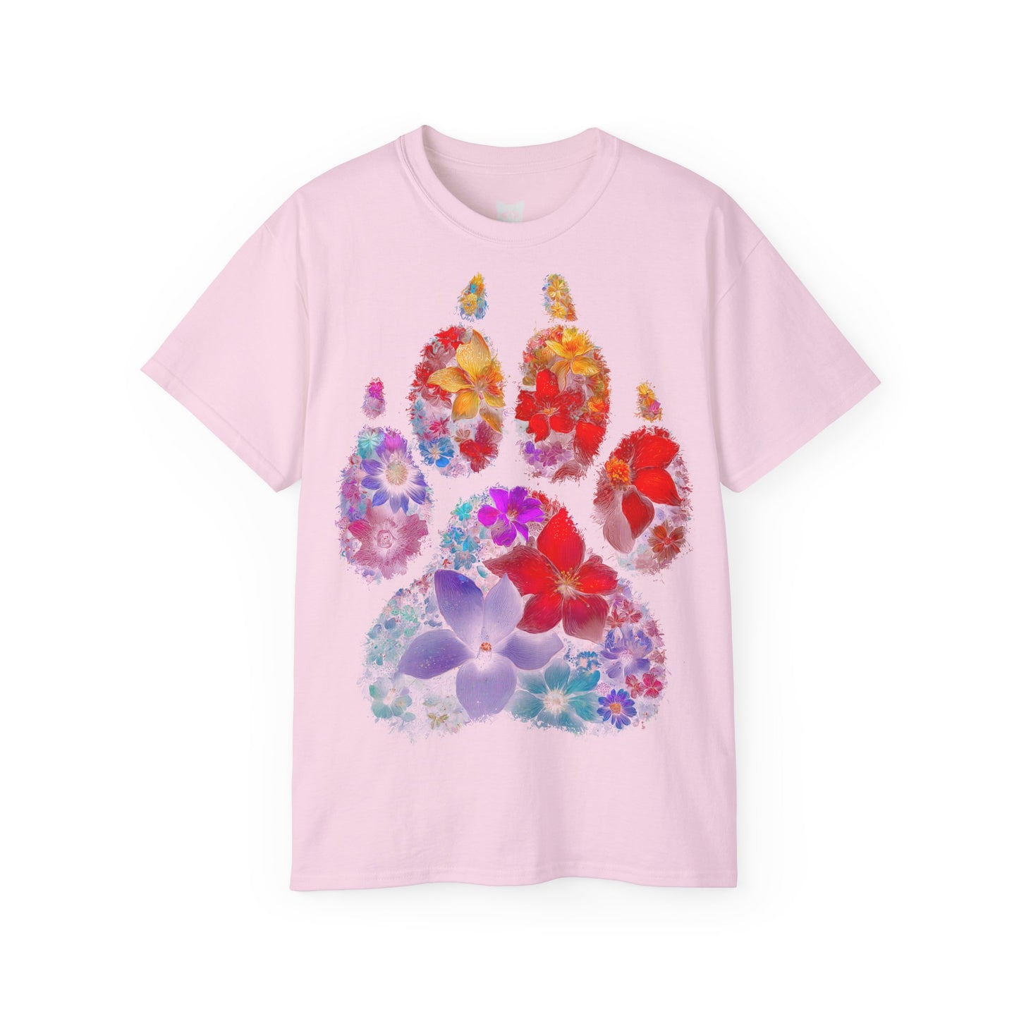 Blumenpfote - T-Shirt | Hochwertig, 100 % Baumwolle, Weich & Bequem mit Rundhalsausschnitt