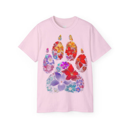 Blumenpfote - T-Shirt | Hochwertig, 100 % Baumwolle, Weich & Bequem mit Rundhalsausschnitt