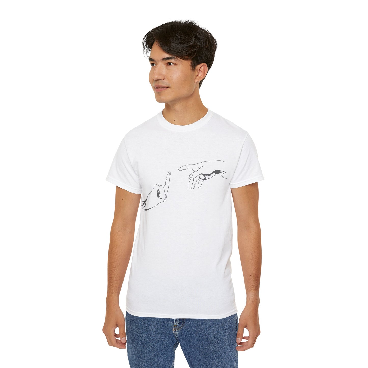 The Finger - T-Shirt | Hochwertig, 100 % Baumwolle, Weich & Bequem mit Rundhalsausschnitt