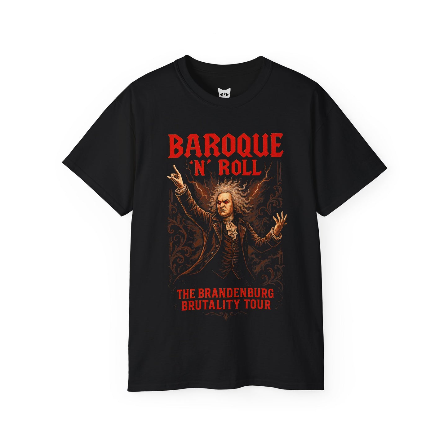 BACH - BAROQUE N ROLL - T-Shirt | Hochwertig, 100 % Baumwolle, Weich & Bequem mit Rundhalsausschnitt